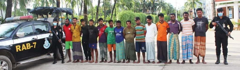 Rohingya men arrested with the