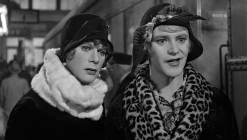 Some Like it Hot 1959: Tony Curtis and Jack Lemmon as Josephine and Daphne.