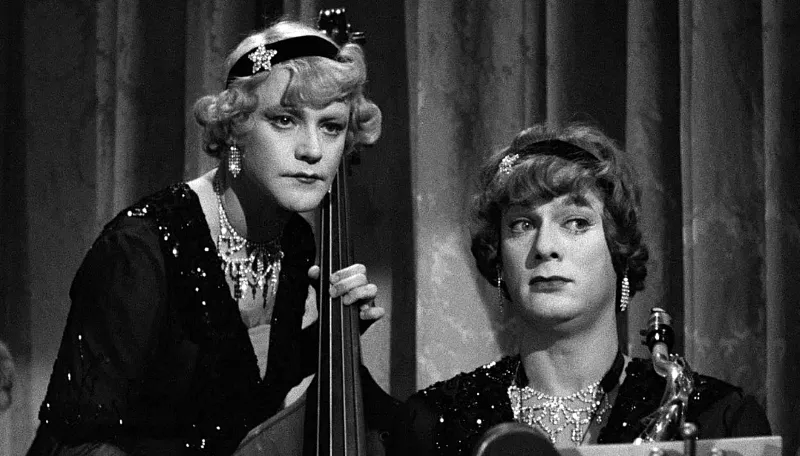 Some Like it Hot 1959: Tony Curtis and Jack Lemmon as Josephine and Daphne.