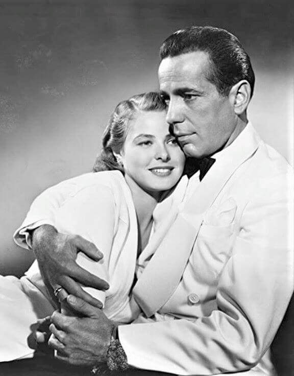 Rick Blaine (Humphrey Bograt) and Ilsa Lund (Ingrid Bergman) in Casablanca