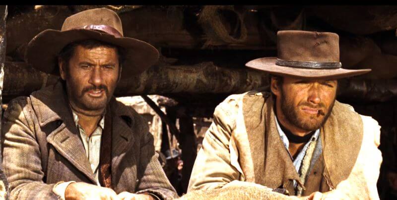 Eli Wallach and Clint Eastwood in The Good The Bad And Ugly.