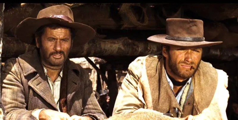 Eli Wallach and Clint Eastwood in The Good The Bad And Ugly (1966)