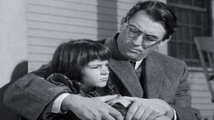To Kill A Mockingbird scene Atticus Finch and her daughter Scout Finch