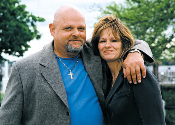 Kenneth Waters and Betty Waters after Kenneth's release after 18 years