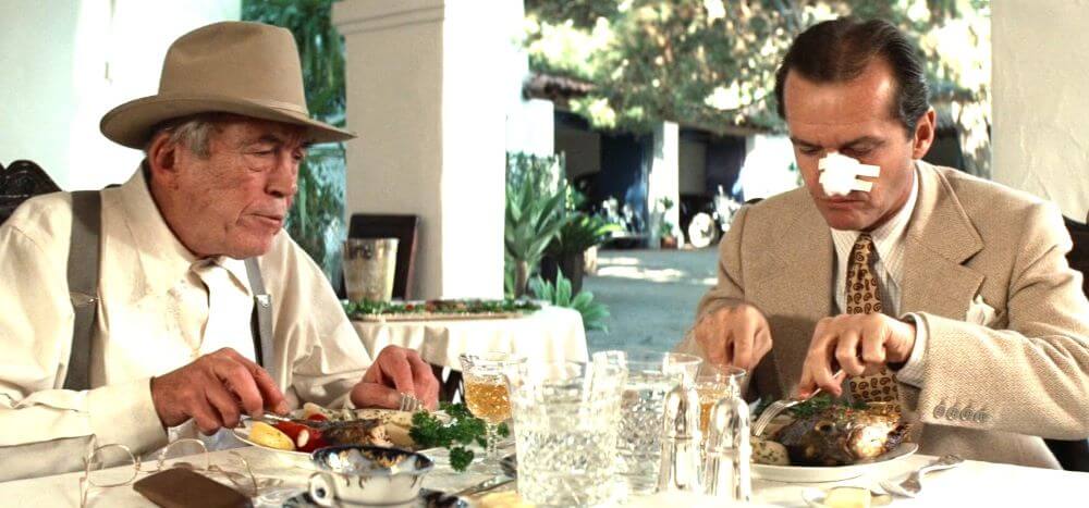 Noah Cross (John Huston) and Jake Gittes (Jack Gittes) in Chinatown-1974
