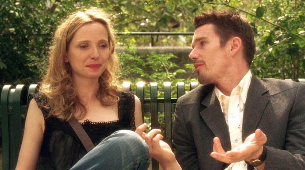 Julie Delpy and Ethan Hawke in Before Sunset 2004