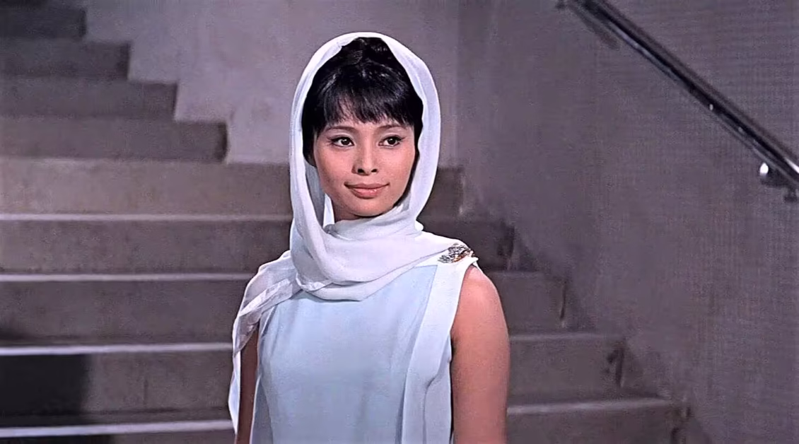 Bond girl Asian bond girl, Akiko Wakabayashi in You Only Live Twice (1967). Nationality: Japan.