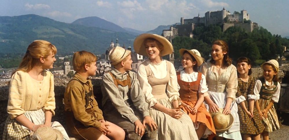 Julie Andrews with Von Trapp Children in The Sound of Music