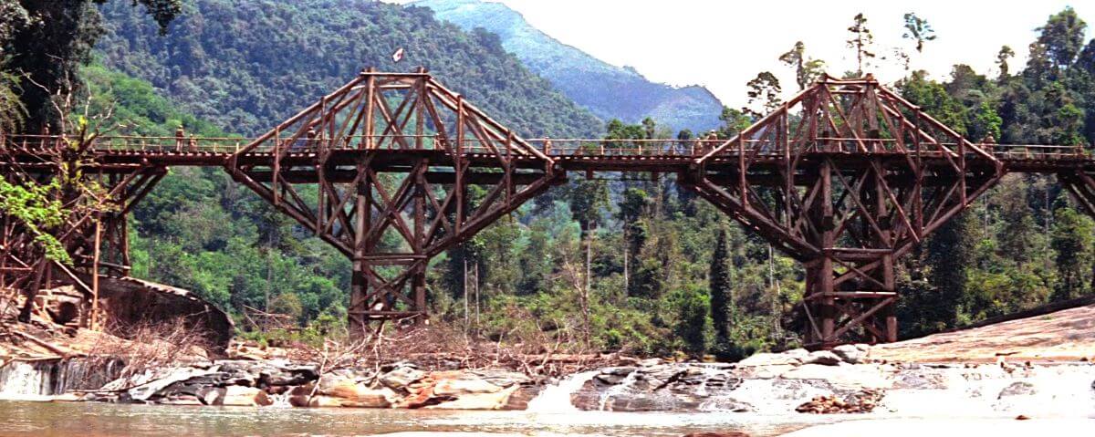 The bridge on the Kwai river after construction