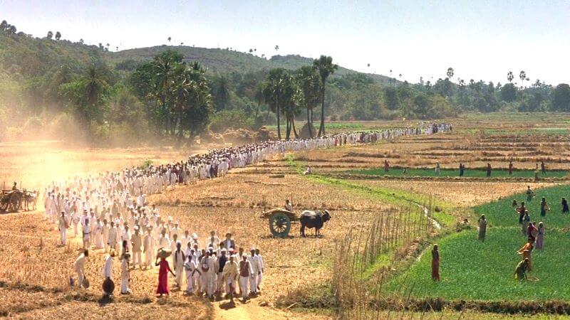 Mahatma Gandhi is leading the Salt Satyagraha or Salt March against British rule in 1930