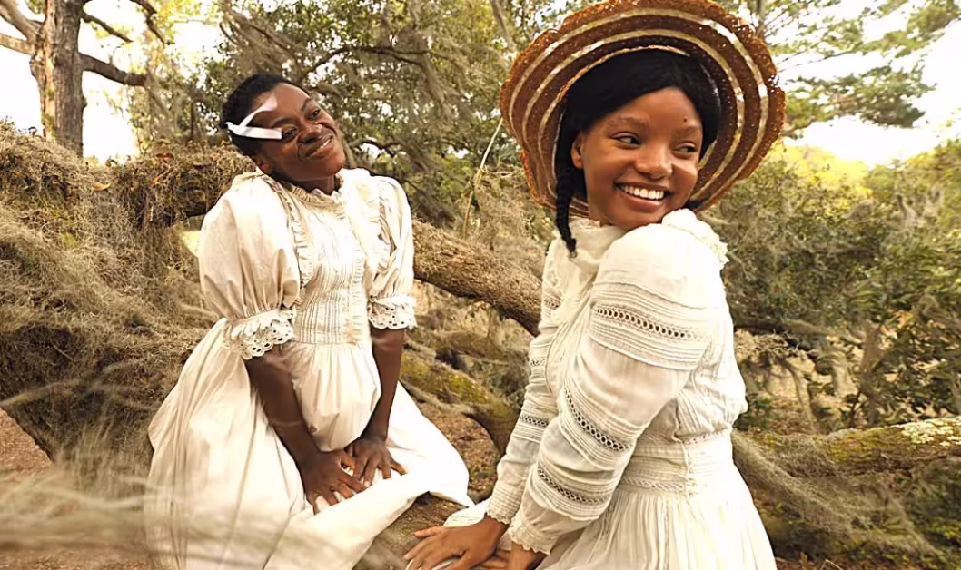 Halle Bailey and Phylicia Pearl Mpasi in The Colour Purple (2023) as young Nettie and young Celie Halle Bailey and Phylicia Pearl Mpasi in The Colour Purple (2023) as young Nettie and young Celie