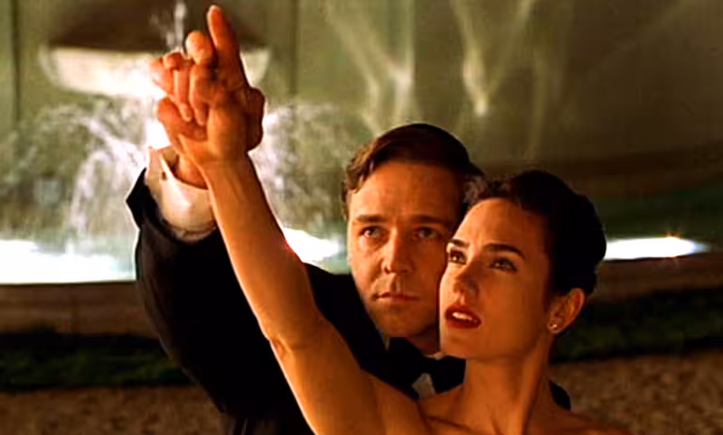 Jennifer Connelly and Russell Crowe in A Beautiful Mind (2001)