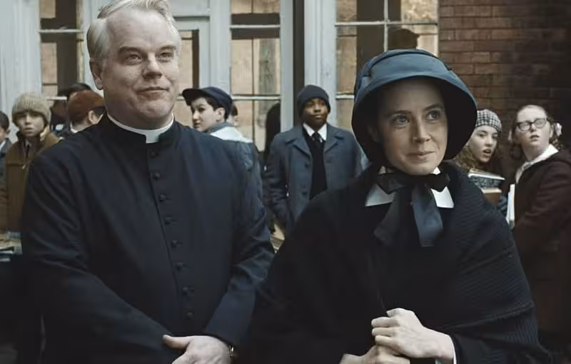 Philip Seymour Hoffman and Amy Adams in Doubt (2008) as Father Brendan Flynn and Sister James