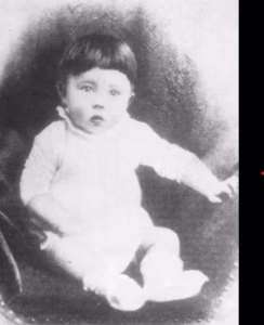 Adolf Hitler as a baby.