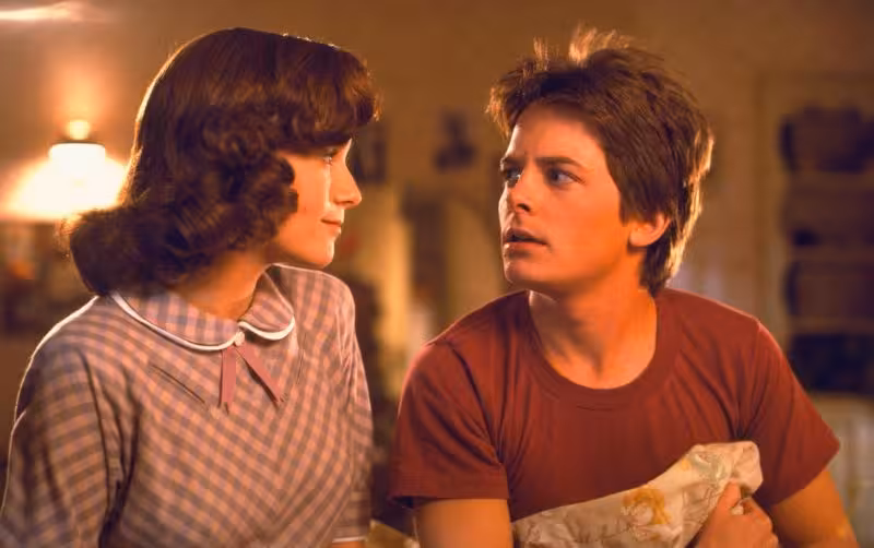 Michael J. Fox and Lea Thompson in Back to the Future (1985)