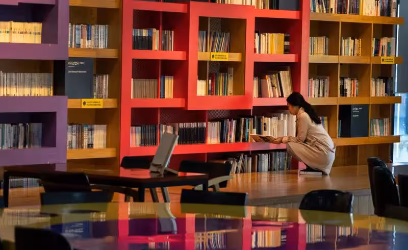 Paju’s central library has tens of thousands of books on display — and tens of thousands more in storage — offering visitors a serene space to browse, read, and reflect within the Forest of Wisdom, the heart of Paju Book City in South Korea.