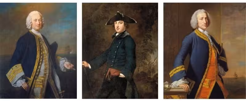 David Cheap, John Byron and George Anson